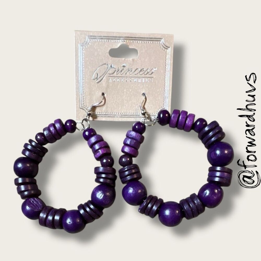 Bundle Sale 3 for $15 | Princess Accessories Purple Hoop Earrings